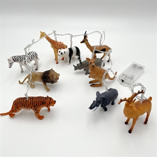 LED lyskæde med dyrerne - 1,5 m 10 lys